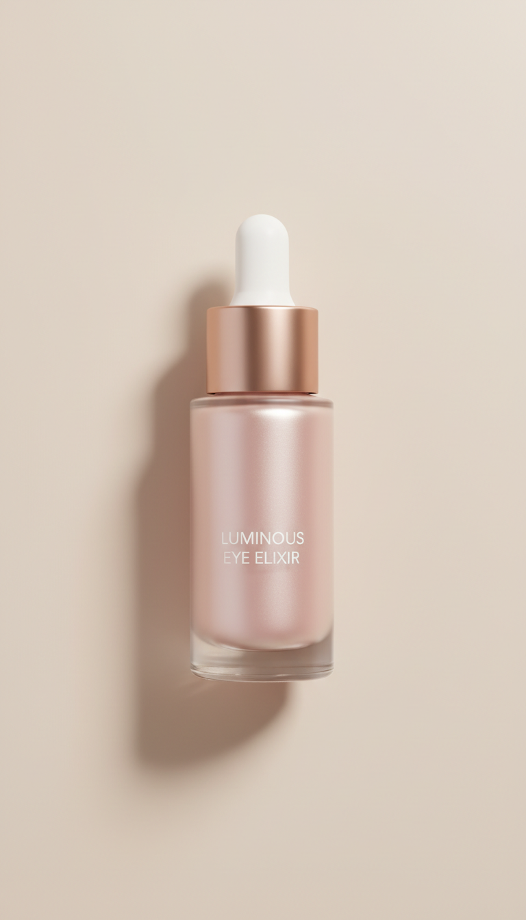 Luminous eye elixir with cooling applicator