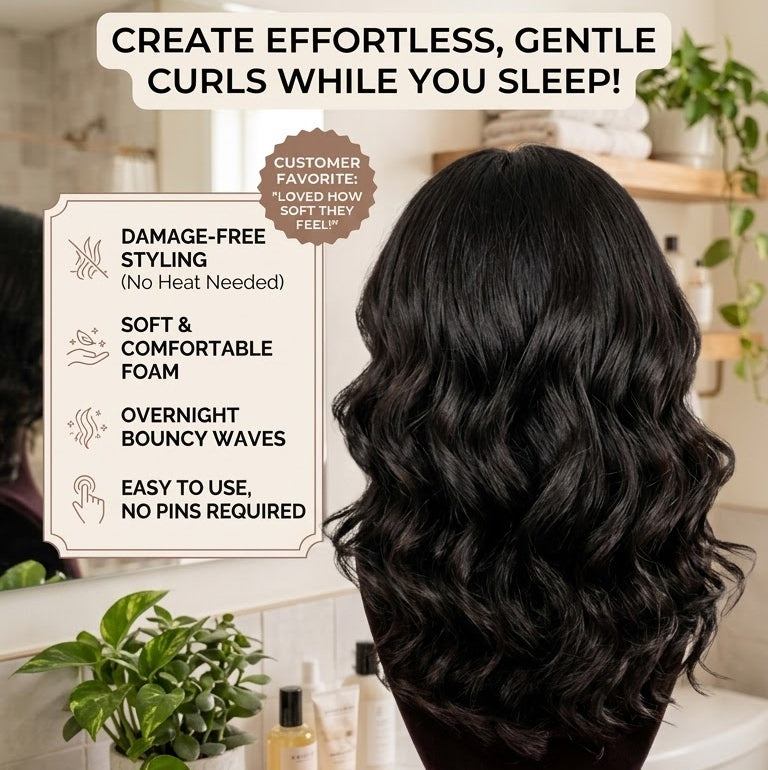 Premium Twist Foam Hair Rollers (Pack of 10) - Heatless Curls 🎁 SPECIAL COMBO OFFER! Add 2 quantities to your cart and get both for just ₹599 (Auto-discount applied at checkout!)